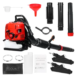 High Power 75.6CC 4-Stroke Backpack Blower, 900CFM Airflow, 210 MPH Wind Speed, Variable Speed, Cruise Handle, Red #TikTokShopRestock