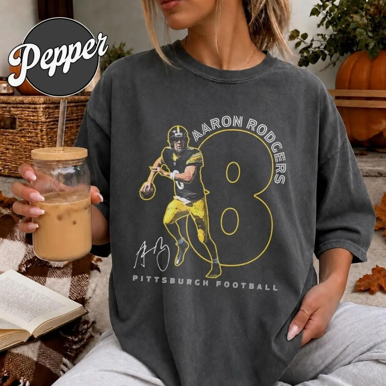 Aaron Rodgers #8 Pittsburgh Football Graphic T-shirt