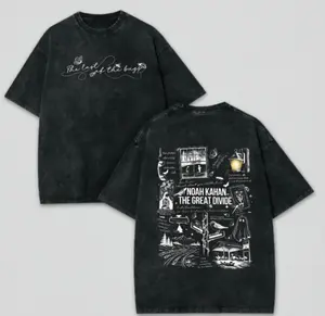 washed cotton Noah Kahan "The Great Divide" Vintage Washed Shirt |     Indie Folk Lyric Graphic Tee |     Retro Streetwear, Indie Folk Graphic Shirt, noahkahan, thegreatdivide, folkpop, graphictee, concertoutfit, tourshirt