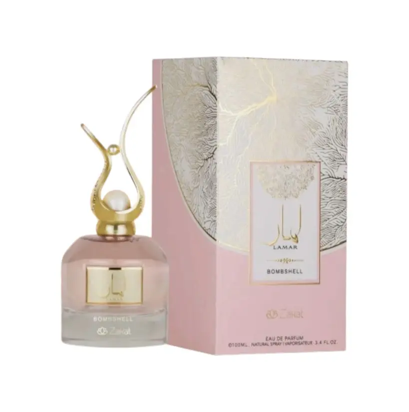 ZAKAT PARFUMS Lamar Bombshell Women's Eau de Parfum, 100 ML-3.4 oz, Sweet Blending Experience with Appealing White Rose & Jasmine Notes, Universal Single Item Fragrance