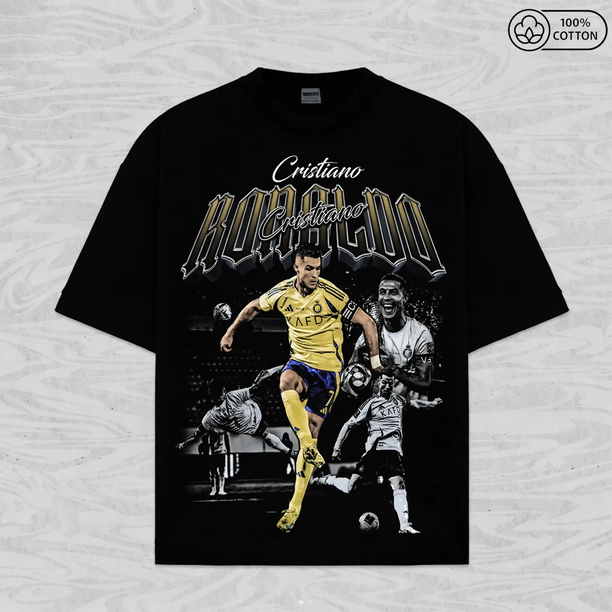 Cristiano Ronaldo T-Shirt C Ronaldo Digital Print T-shirt 100% Cotton Fabric Ronaldo Patterned T-shirt Spring Fall Winter Outdoor Sports Essential Comfortable Short Sleeves Perfect Birthday Gift