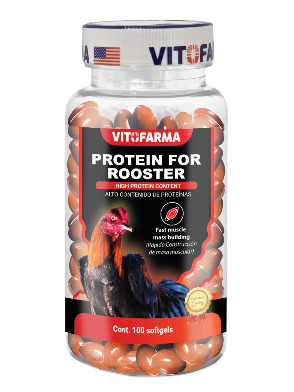 Protein Formula for Poultry | Daily Nutritional Support | 100 Softgels | Vitofarma