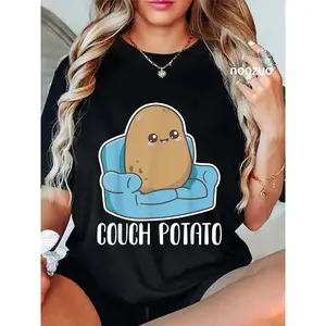 100% Cotton Couch Potato Cute Kawaii Funny Potato Costume T-Shirt