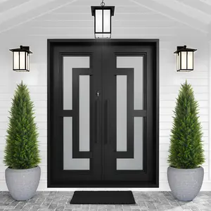 Set Of 2 Artificial Cedar Trees; An Ideal Mother's Day Gift Featuring Lush Foliage And A Lifelike Appearance. Suitable For Home Interiors, Outdoor Corridors, Entryway Accents, And Garden Decor—A High-Density, Realistic Potted Ornamental Piece. summerwins