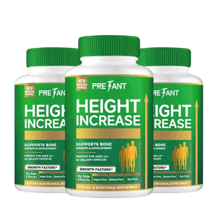 3x PRETANT-Growth Capsules to Grow Taller - Height Increase Maximizer with Calcium for Bone Strength -Natural Get Taller Supplement - Dietary Edible Healthcare Fitness Bathroom Vitamin