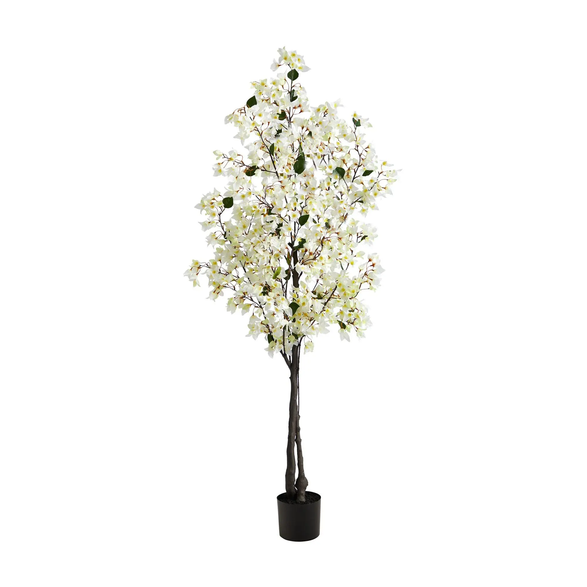 Nearly Natural 6' Artificial Bougainvillea Treewith Planter
