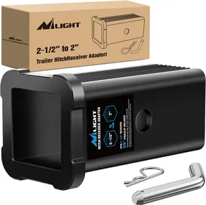 Nilight Trailer Hitch Receiver Extender Adapter Reducer 2-1/2 to 2 Inch Sleeve Convertor Receiver Aluminum Towing Accessories for Tractor Bucket RV Truck Bike Rack Cargo Carriers Boating dealsforyoudays