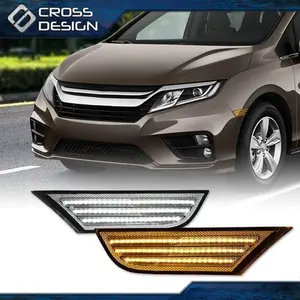 CROSSDESIGN Front LED Sequential Signal Side Marker Lights, LED Lights for 2018-2022 Honda Odyssey to Enhance Driving Safety