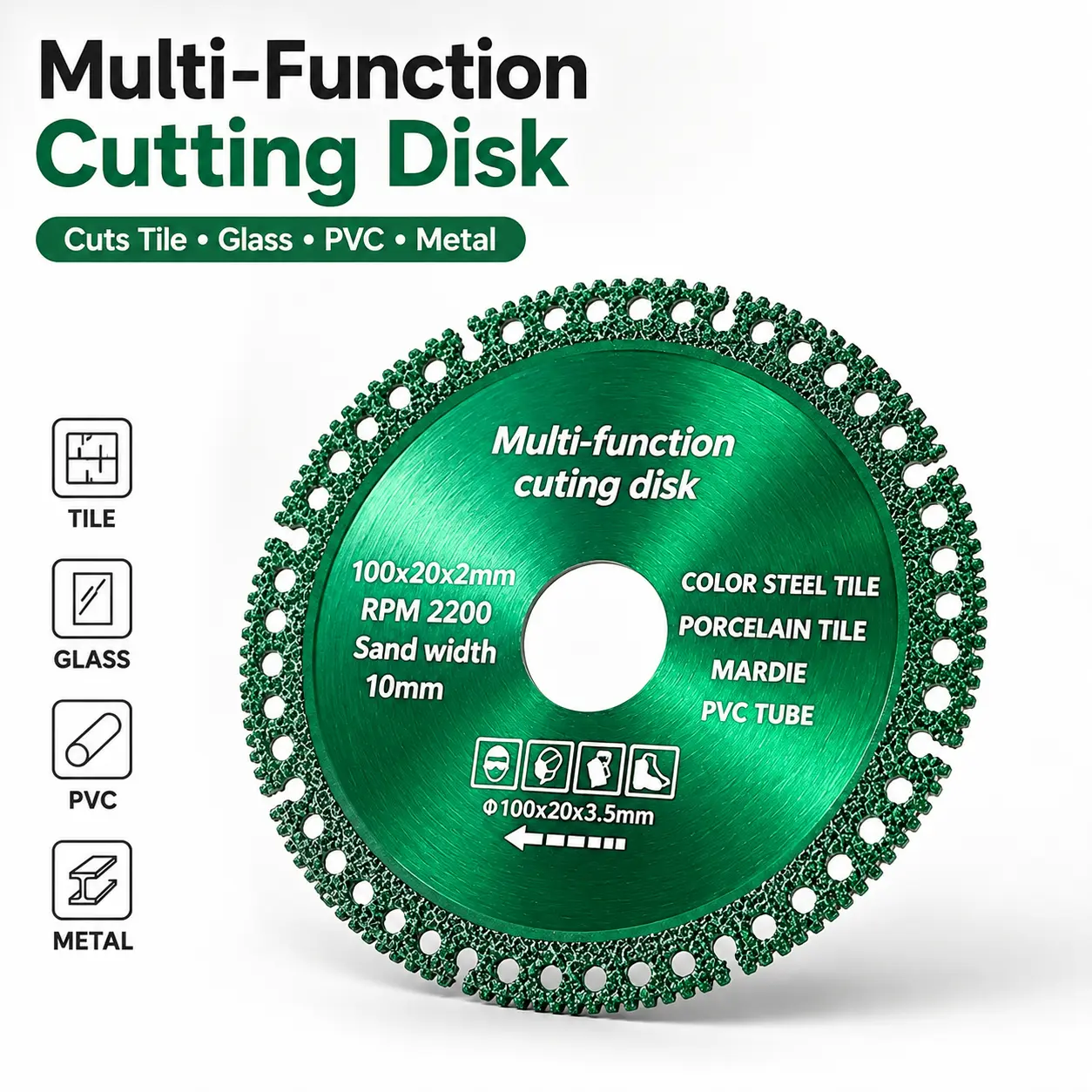 4-In Precision Diamond Grinding Disc Set, 100mm Angle Grinder Saw Diamond Blades for Tile, Stone, Metal, DIY Home Improvement (Fits PVC, Plastic, Marble, Quartz Cutting Needs), Precision Diamond Blade