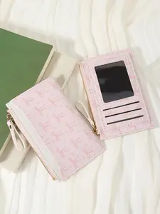 Women's Elegant Minimalist, Trendy Minimalist Zipper PU Card Holder, Chic All-match Card Holder for Daily & Work Use, Casual Card Holder