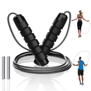 Jump Rope ,heavy Jump Rope,Removable Weight Strip,Tangle-Free Rapid Speed Jumping Rope Cable with Ball Bearings for Women,Men,Adjustable Steel Jump Rope Workout ,Home Exercise & Slim Body,Sport Essential