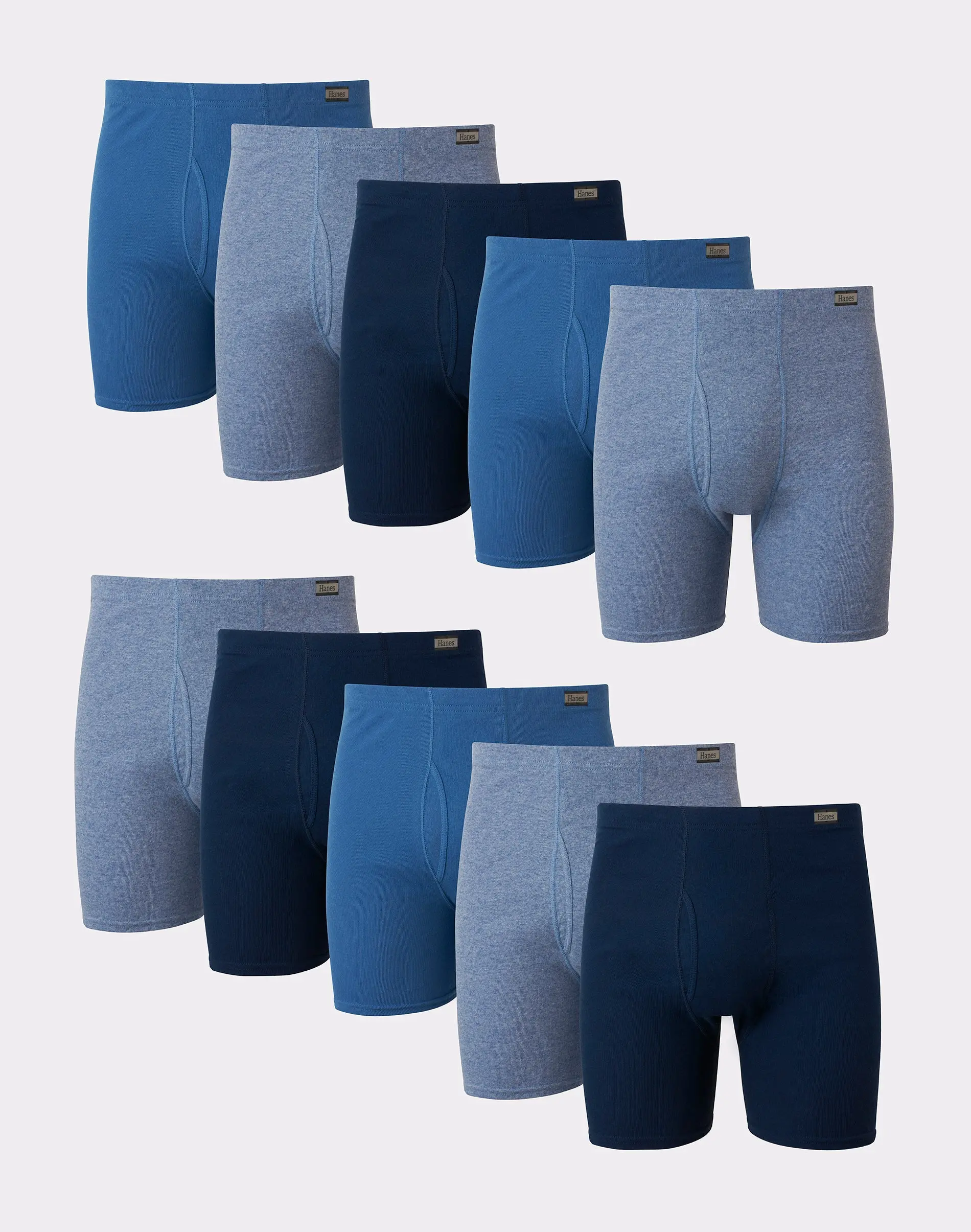 Hanes Men's Boxer Brief Super Value Pack Comfortsoft Waistband 10-pack Underwear Multi Comfortable Fit Soft Stretch Fabric Breathable 7460p0