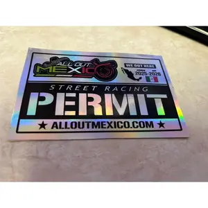 Racing Permit Sticker
