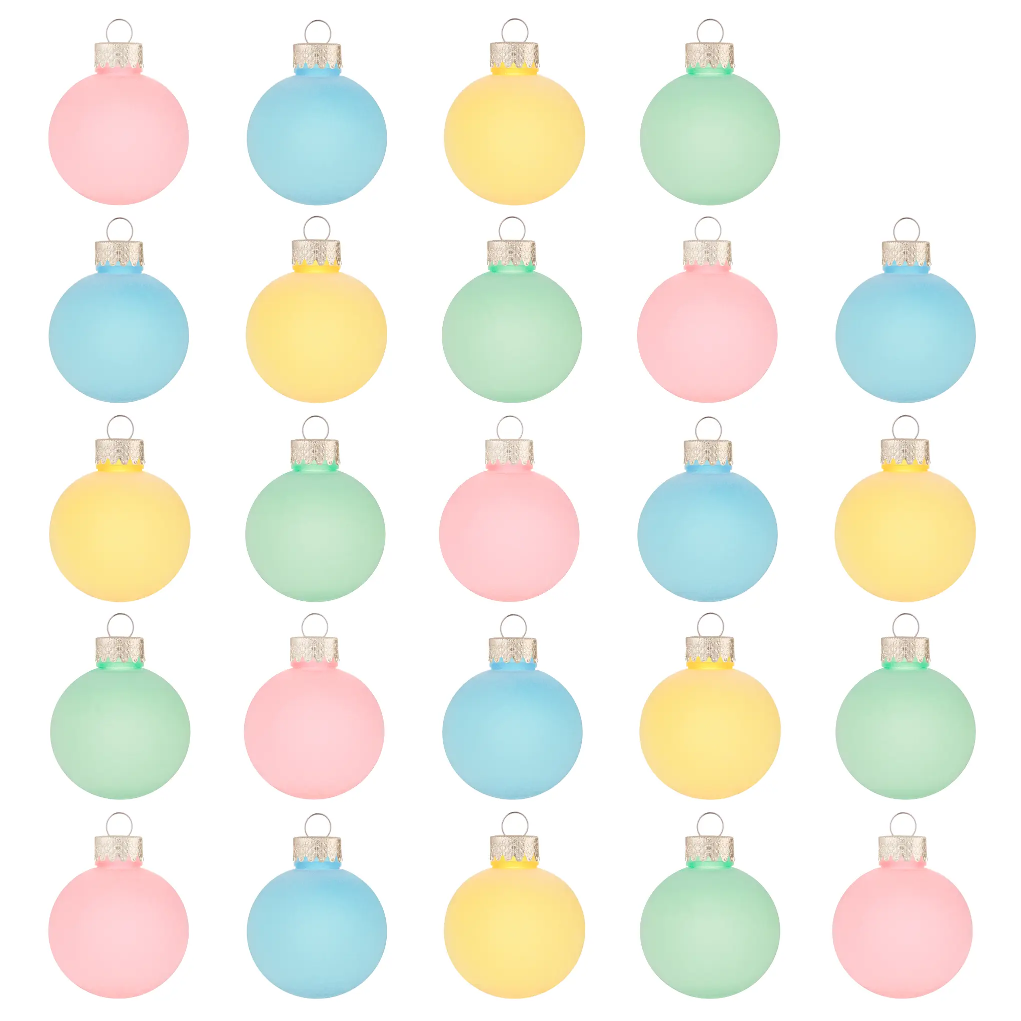 Candyland Party Decorations Pastel Christmas Ornaments Set of 24 2.36" Vibrant Blue Pink Yellow Velvet Flocked Hanging Balls for Xmas Tree Garland Birthday Wedding Holiday Decor Shatterproof