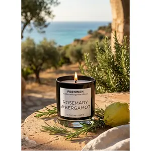 Rosemary & Bergamot Scented Soy Candle