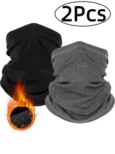 2 Pack Winter Neck Gaiter Warmer for Men&Women,Windproof Face Cover, Fleece Face Mask Scarf for Cold Weather Sport Knitted Balaclava, Ski Mask