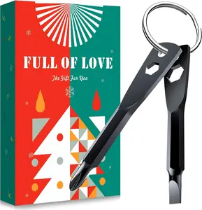 Valentines Day Gifts for Him,Keychain Screwdriver Tool Gifts Stocking Stuffers for Men, 4-in-1 Screwdriver Bit with Phillips,Slotted and Hex Wrench Cool Gadgets for Him,Husband,Boyfriend,Dad