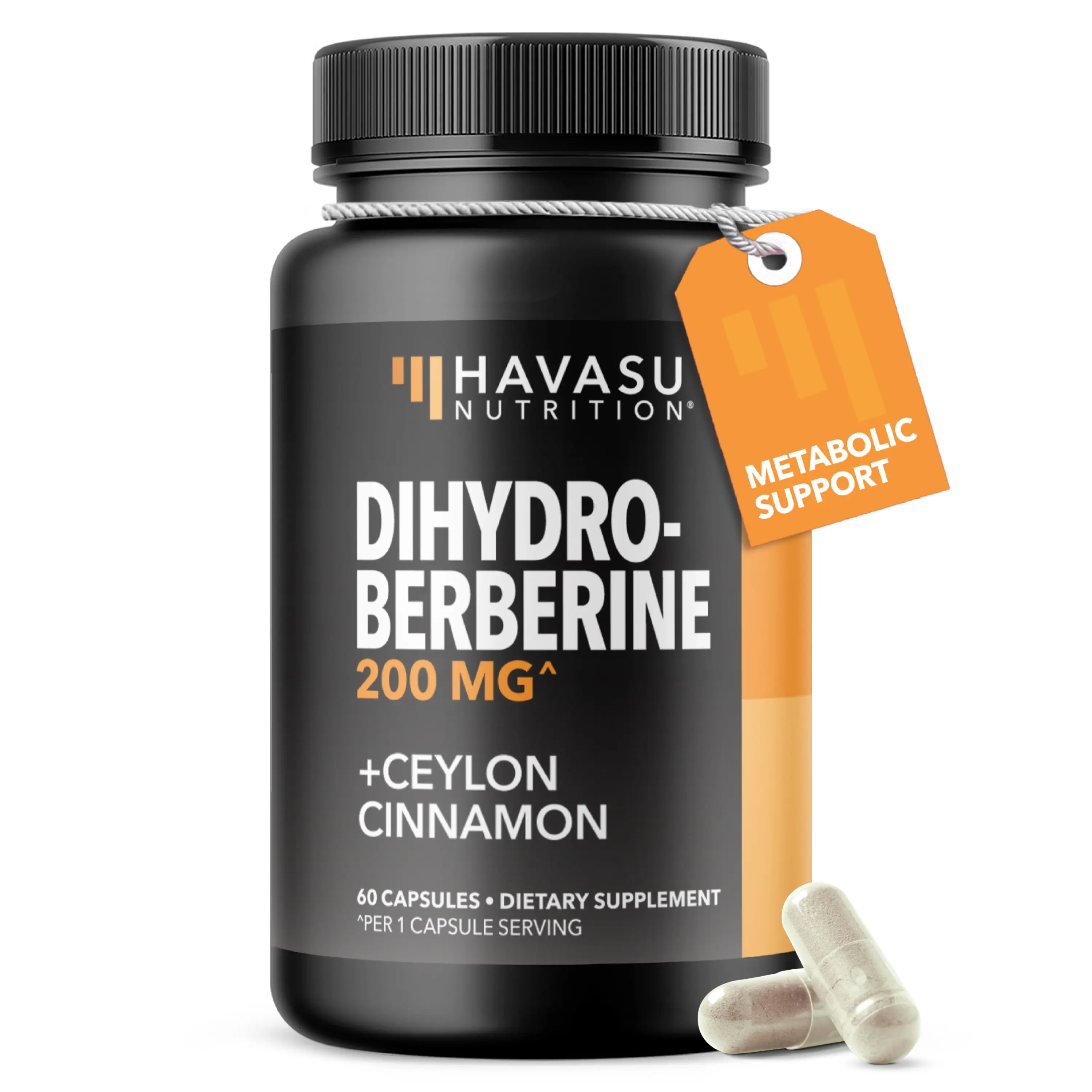 Dihydroberberine 200mg from Patented GlucoVantage - Up to 5x More Bioavailable & Longer Lasting than Standard Berberine & Gentle on Stomach - Dihydroberberine Supplement AMPK Activator (60 Servings)