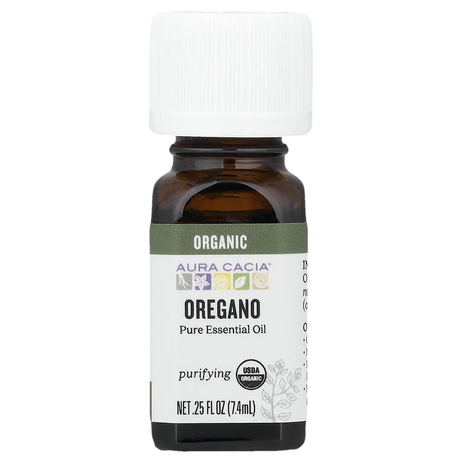 Aura Cacia Pure Essential Oil, Organic Oregano, 0.25 fl oz (7.4 ml) Aura Cacia Pure Essential Oil, Organic Oregano, 0.25 fl oz (7.4 ml)