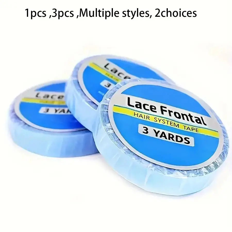 3 Yard 0.8cm Durable Double Sided Sticky Wig Tape - Strong Waterproof Bond Adhesive, Transparent, Lace Front Wig Friendly, Easy to Remove, Long-Lasting Hold, Hypoallergenic, Gentle on Skin - Ideal for Wig, Toupee, and Hairpiece Applications