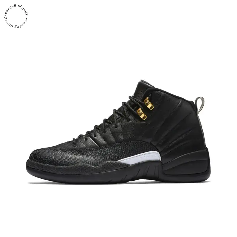 Black High-Top Retro Basketball Sneakers with Leather Upper and Gold Eyelets for Classic Court Style Black High-Top Retro Basketball Sneakers with Leather Upper and Gold Eyelets for Classic Court Style