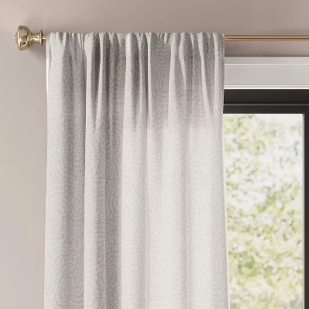 Threshold Printed Farrah Classic Light Filtering Window Curtain Panel, Cotton Blend Curtains, Machine Washable