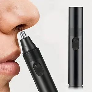Professional Pain-Free Nose Hair Trimmer, Stainless Steel Head, Battery Operated, Suitable for Men and Women, Ear Hair Removal Tool
