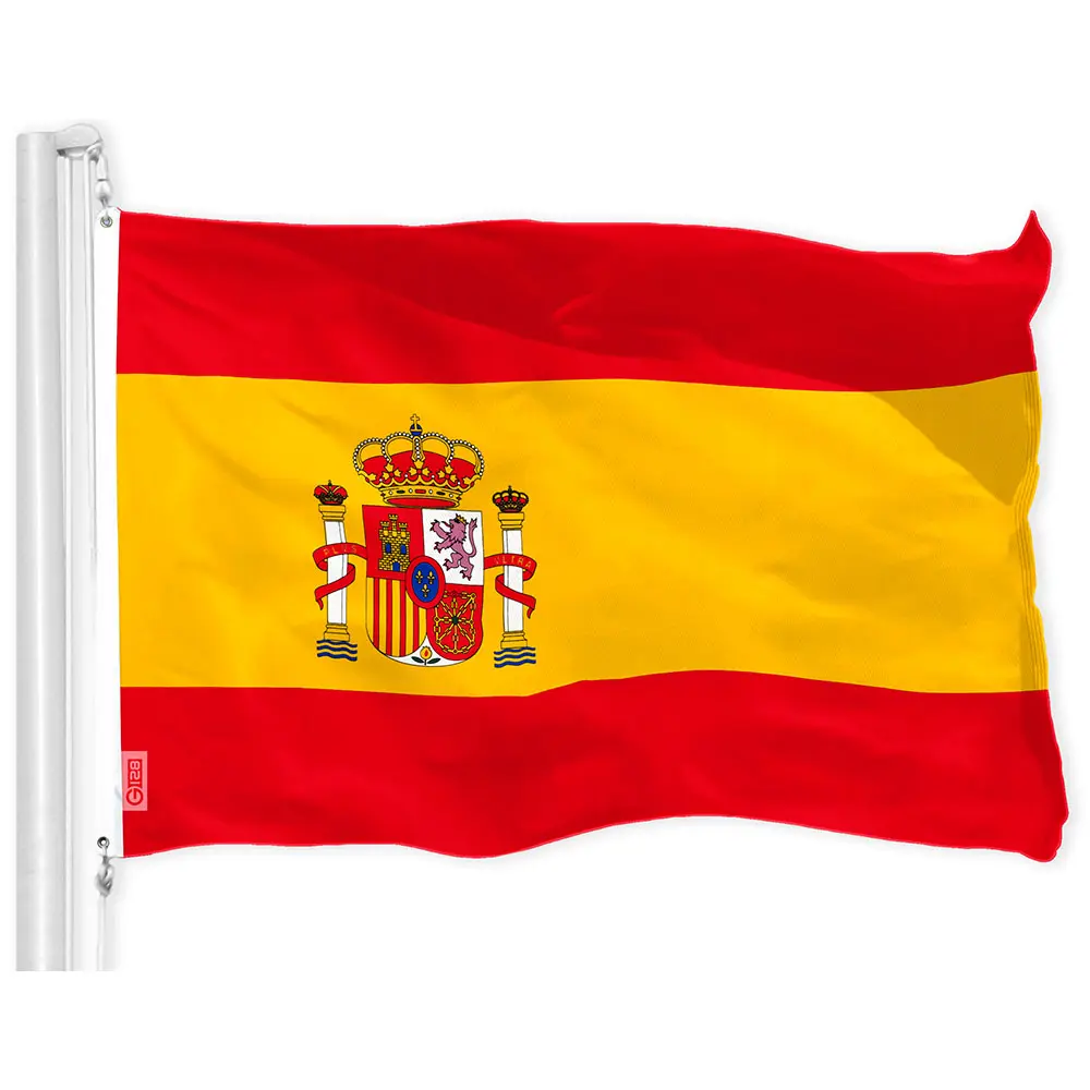 Spain (Spanish) Flag 150D Printed Polyester 3x5 Ft Spain (Spanish) Flag 150D Printed Polyester 3x5 Ft