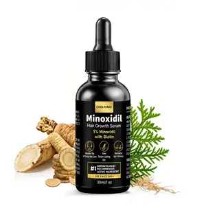 COOLMAKE Hair Growth Serum-5% Minoxidil  with Next-Gen Plant-Based Formula for Men & Women, Herbal Blend for Thicker Hair, Scalp Soothing, Gentle Haircare