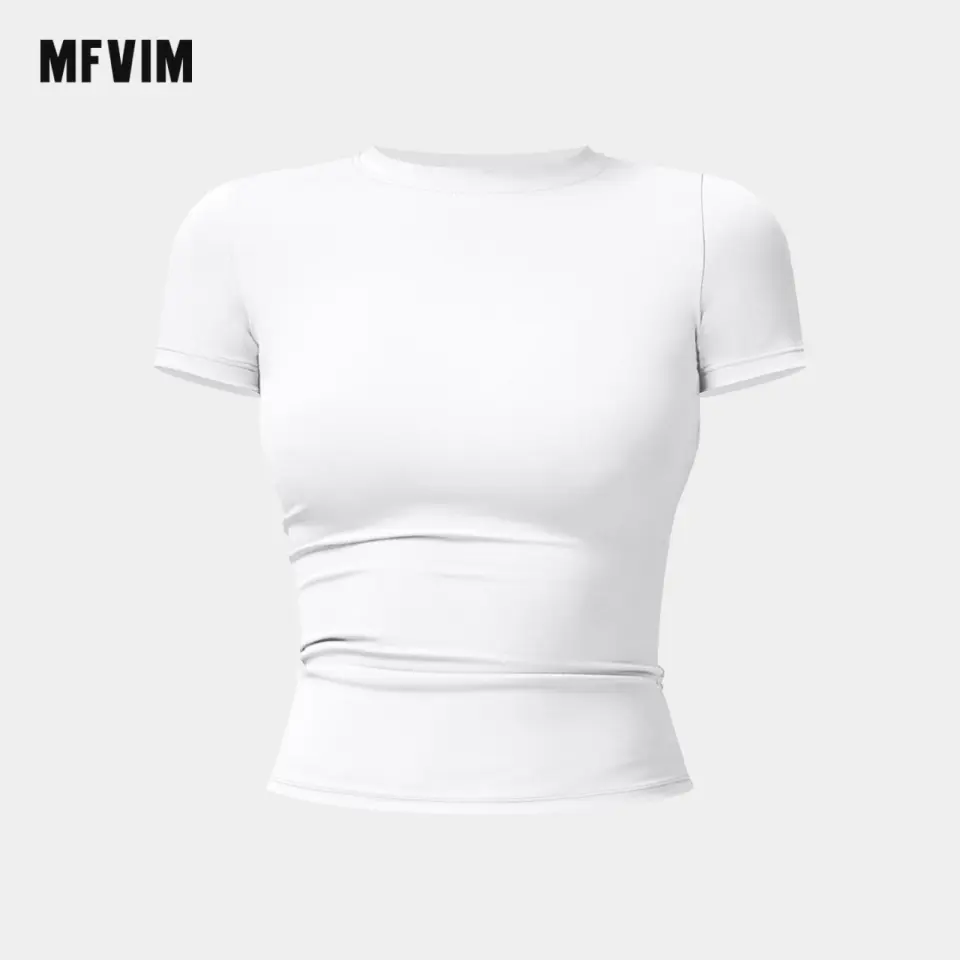 Women's Solid Color Sports Tee, Casual Style Comfy Breathable Short Sleeve T-shirt for Yoga Gym Workout Running, Ladies Sportswear for All Seasons, Gym Clothes, T Shirts for Women workout tops Activewear gym shirts Fitness Outfit