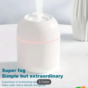 Silent USB Powered Home Humidifier with Seven Colour Night Light Dual Mist Levels Visible Water Level 26dB Noise Long Lasting 24 Hour Operation Ideal for Living Rooms Bedrooms Offices Perfect Birthday or Christmas Gift Humidification Air Purifier