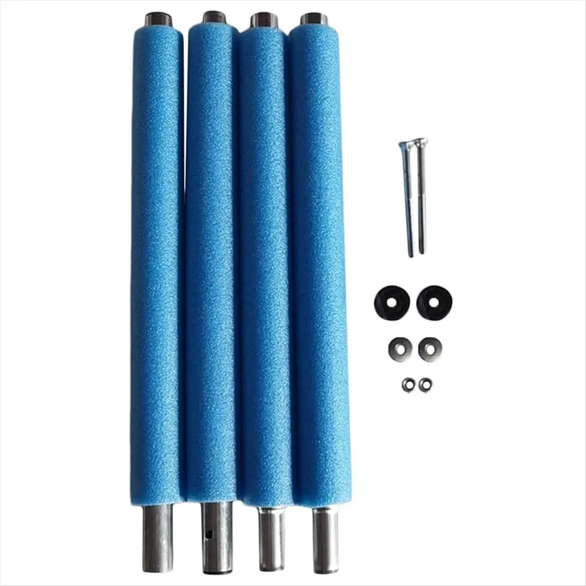 Outdoor Trampolines Replacement Poles (1.76m) - Includes Anti-Collision Foam Tube, Enclosed Screws and Straight Enclosure Tube, 1.76 Meters