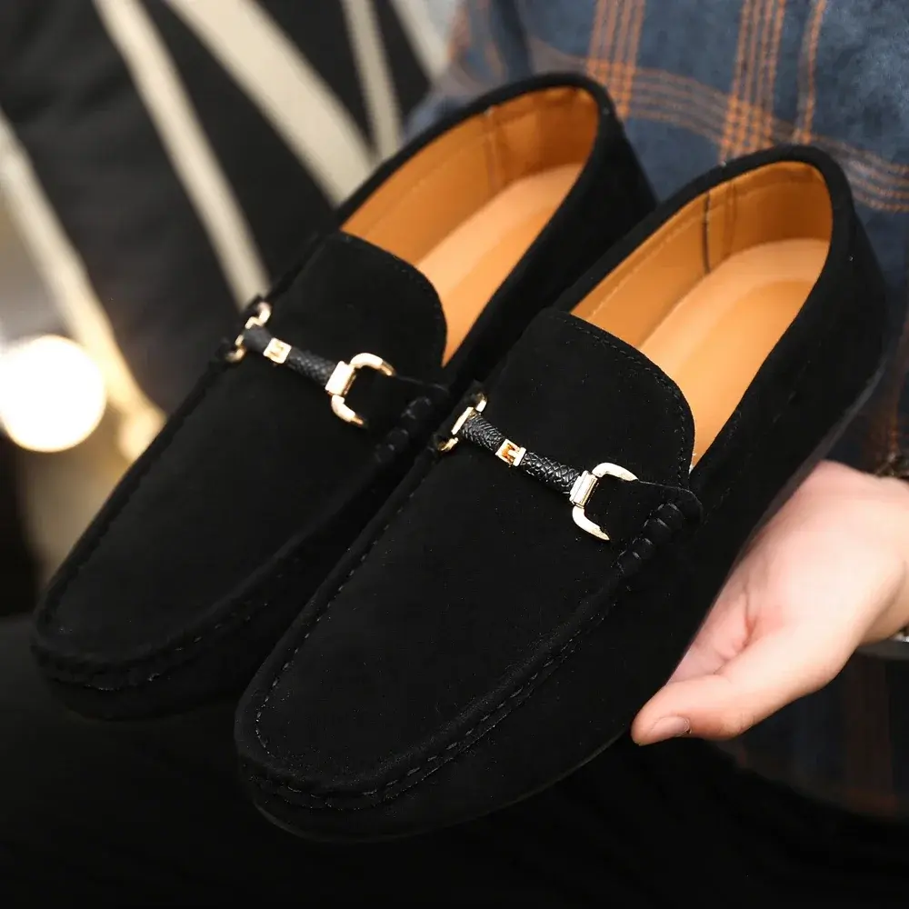 Men's Lightweight Casual Driving Moccasins - Soft Slip-On Loafers for Easy Walking - Stylish PUAMSS Everyday Wear Shoes