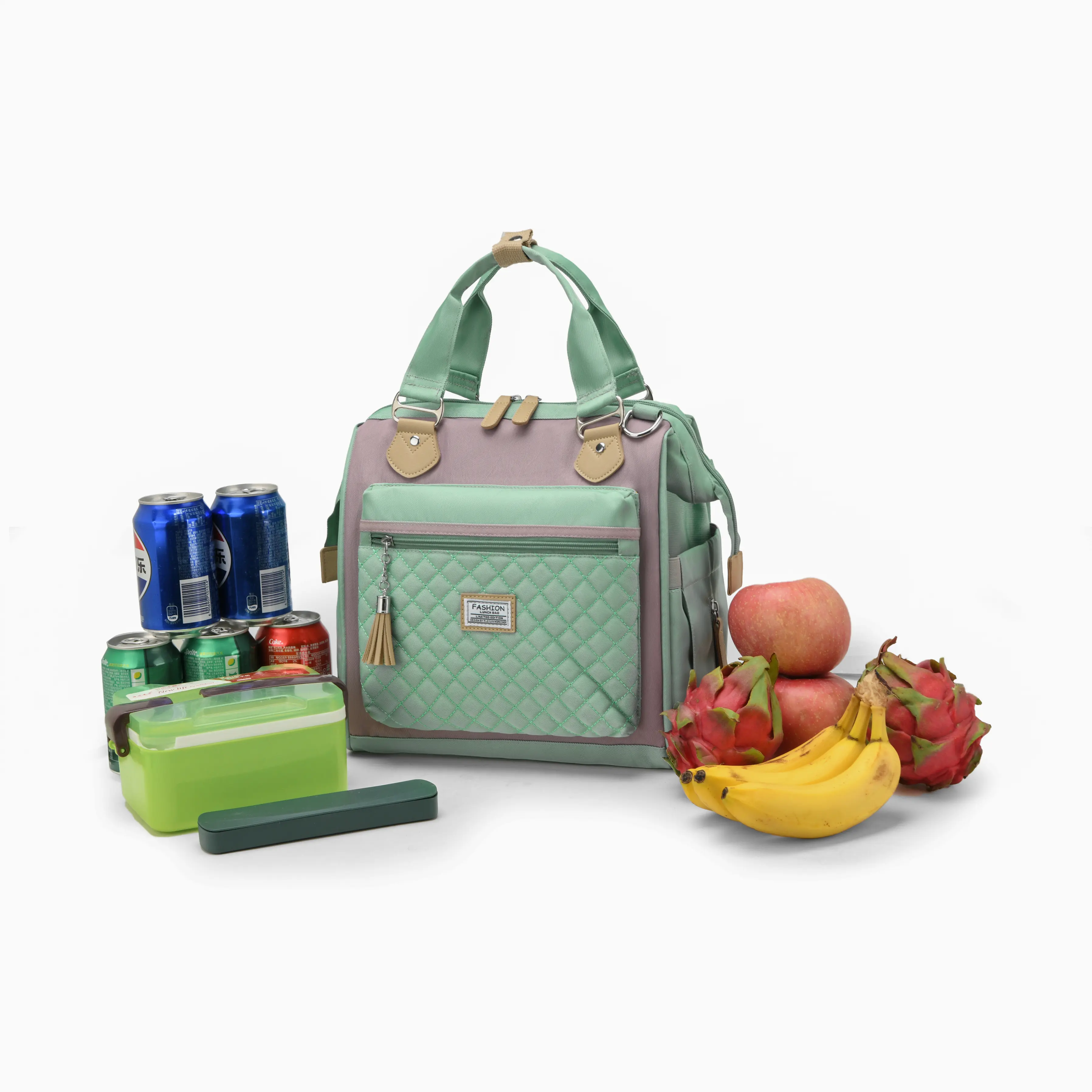 Wide Opening Adult Lunch Box Women with Cup Holder,Large Leakproof Cooler Bag for Work Picnic Beach Family College Mom,Lunch Teacher Breast Pump Diaper Tote Bag Wide Opening Leakproof Cooler Tote Bag for Office Campus Picnic Beach with Shoulder Strap