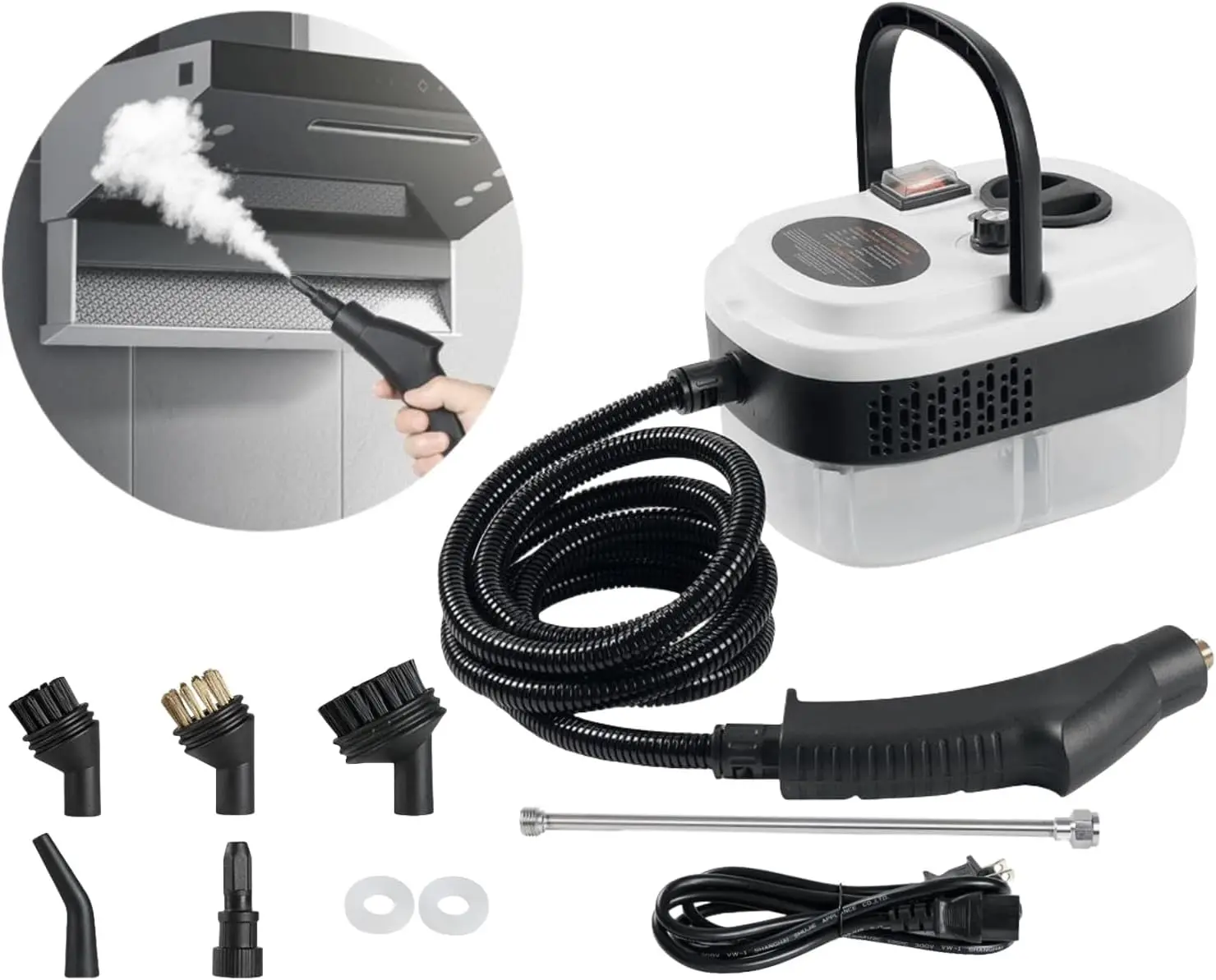 7 in 1 Steam Cleaner 2500W High Pressure Steamer for Cleaning, Car Steamer Handheld Steam Cleaner for Home Use, Hardwood Floor Steam Cleaner for Upholstery, Kitchen, Bathroom, Grout