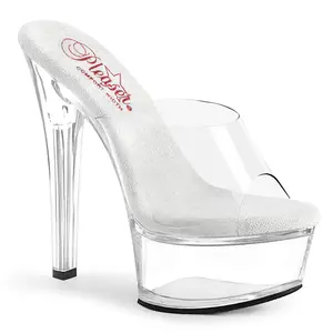 GLEAM-601 Clear Heel Platform Sandal for Women with Elegant Design