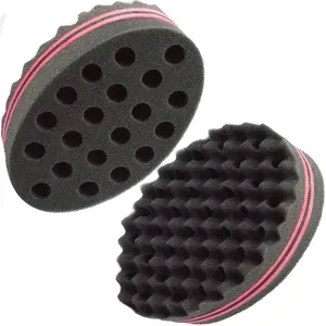 Hair Magic Twist Sponge: Two-Sided Dread Coil Barber Tool for Curling and Waving Men's and Women's Long/Short Hair, 1 Pc