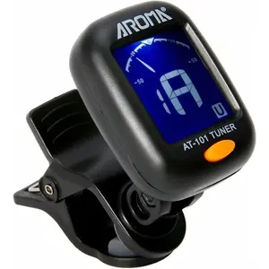 Clip On Guitar Tuner For All Instruments, Ukulele, Guitar, Bass, Mandolin, Violin, Banjo, Large Clear LCD Display For Guitar Tuner, Chromatic Tuner
