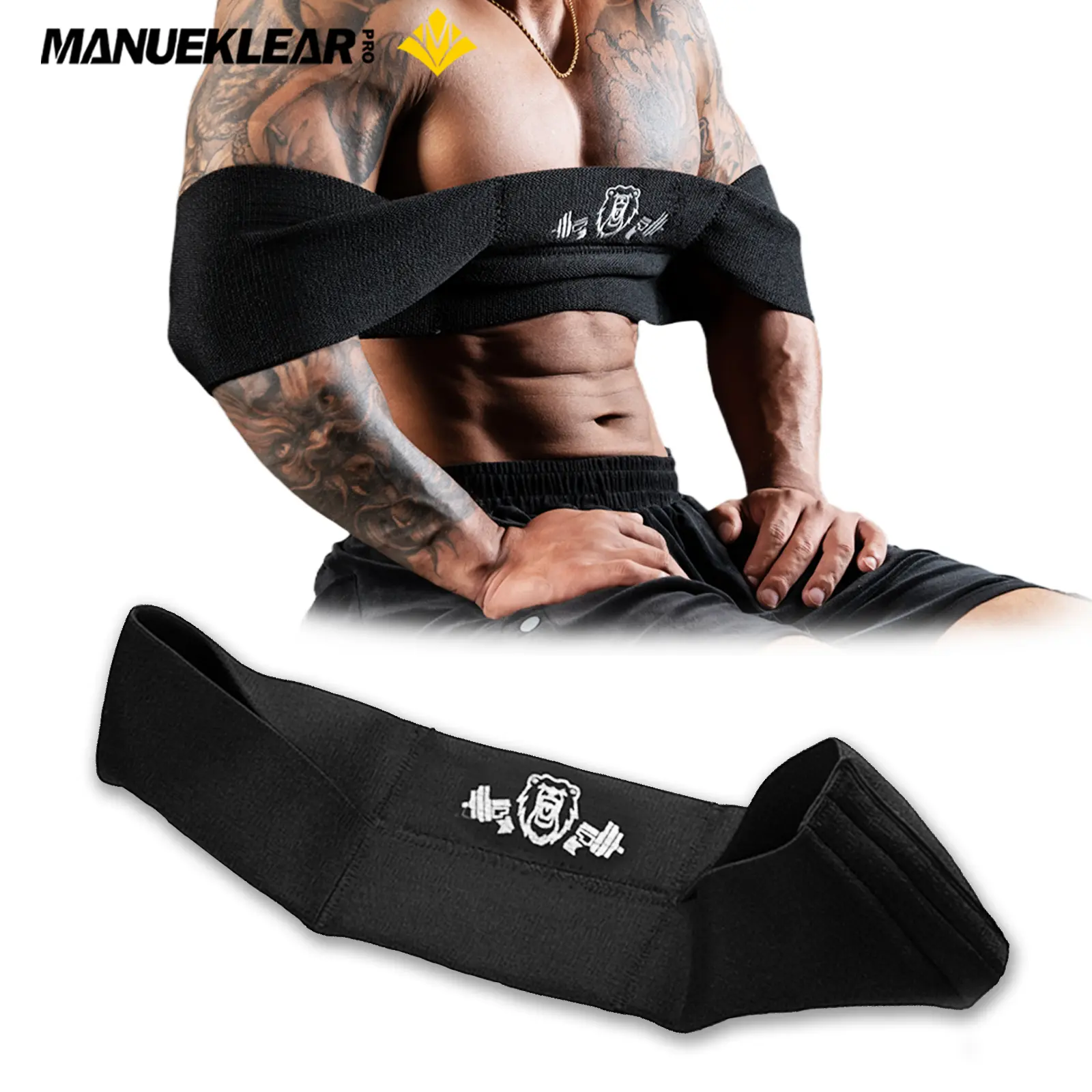 MANUEKLEAR Bench Press Band, Sling Bench Press Band for Men and Women Power Weight Lifting Fitness - Push Up Exercise Assistance Bench Block Increase Strength Gym Workout Equipment