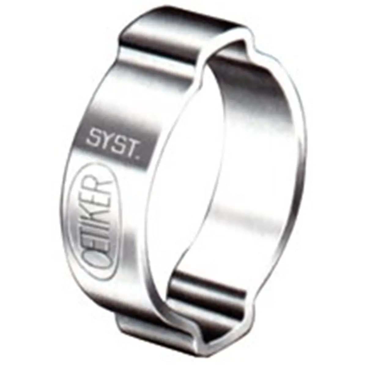 Oetiker 320-10100016 2-Ear Crimp Clamp - 0.5 in Zinc-Plated Steel, Deburred Edges, 0.0394 in Thickness, Robust Design, Simple Installation, Expanded Range, 0.08 lbs, 0.276" Max Width, 0.512 in Max Width, for Scooter Equipment OEM & Maintenance