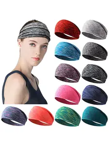 1 PC Unisex Sports Headband, Moisture-Wicking Quick-Dry Sweat Band, High Elasticity Yoga Running Fitness Hairband, All Seasons Sport Style, Training Headband