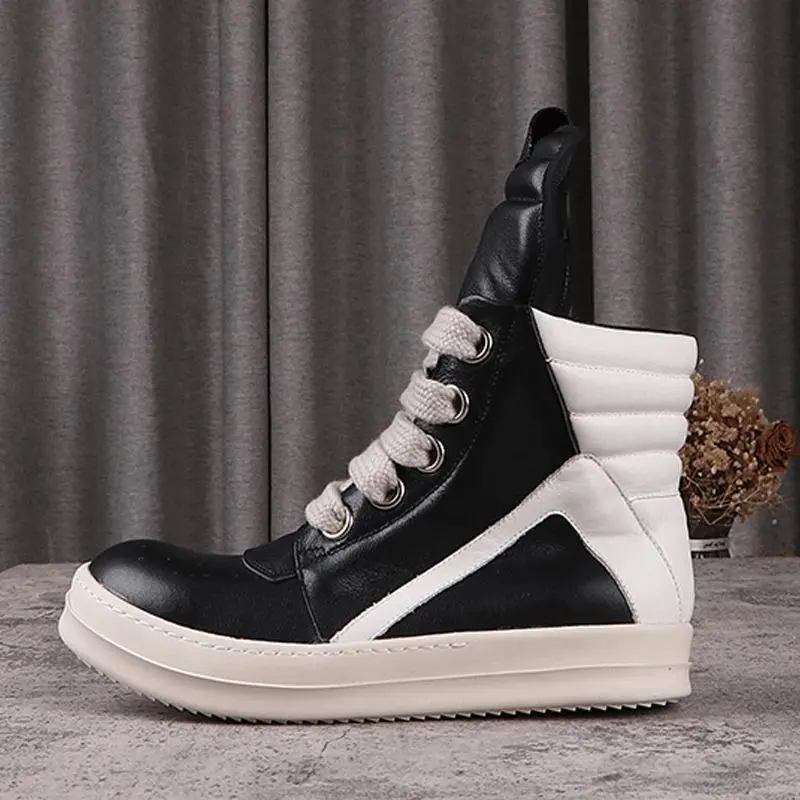 Ricks Outdoor Shoes Men Shoe Python print Gray Leather Low Top Shoe Lace Up Owens Women Sneaker Casual Shoe Owens Thick Sole Shoes Sneakers