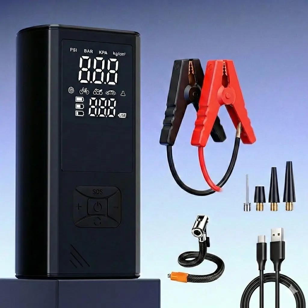 Automobile emergency power supply Ultimate Car 22-in-1 Inflatable Power Machine with Large Cylinder 21 Functions for Car Maintenance and Repair Perfect for Boys New year and Valentine‘s Day gifts