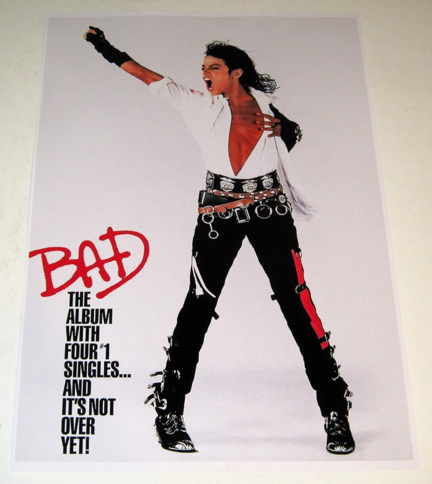 [SALE UP TO 45%] Michael Jackson 1988 BAD Album Poster The King of Pop in his Prime!