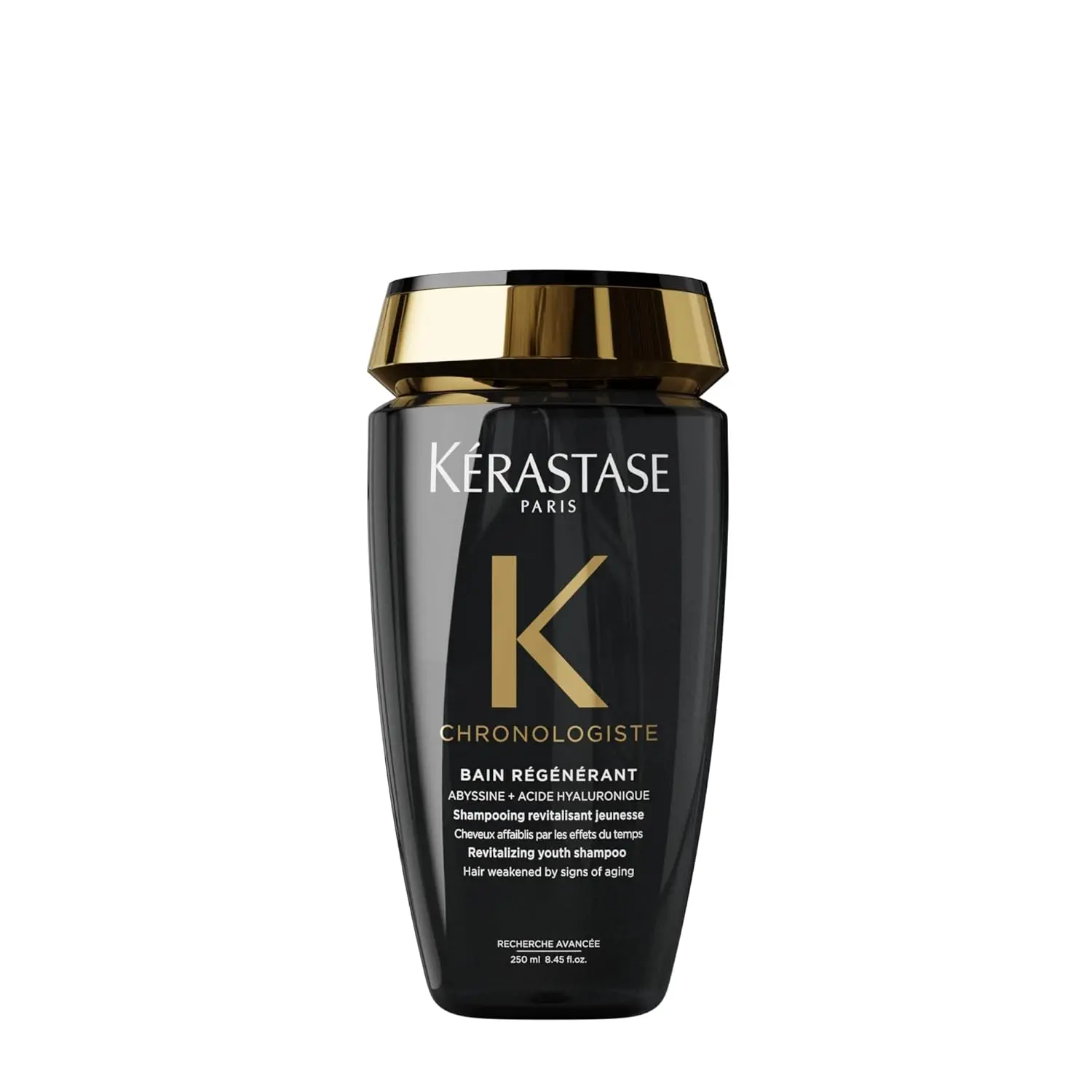 KÉRASTASE Chronologiste Bain Régénérant Shampoo - Revitalizing Shampoo For Weakened Hair, Anti-Aging, Hydrating & Smoothing, Infused with Hyaluronic Acid & Abyssine, Packaging May Vary