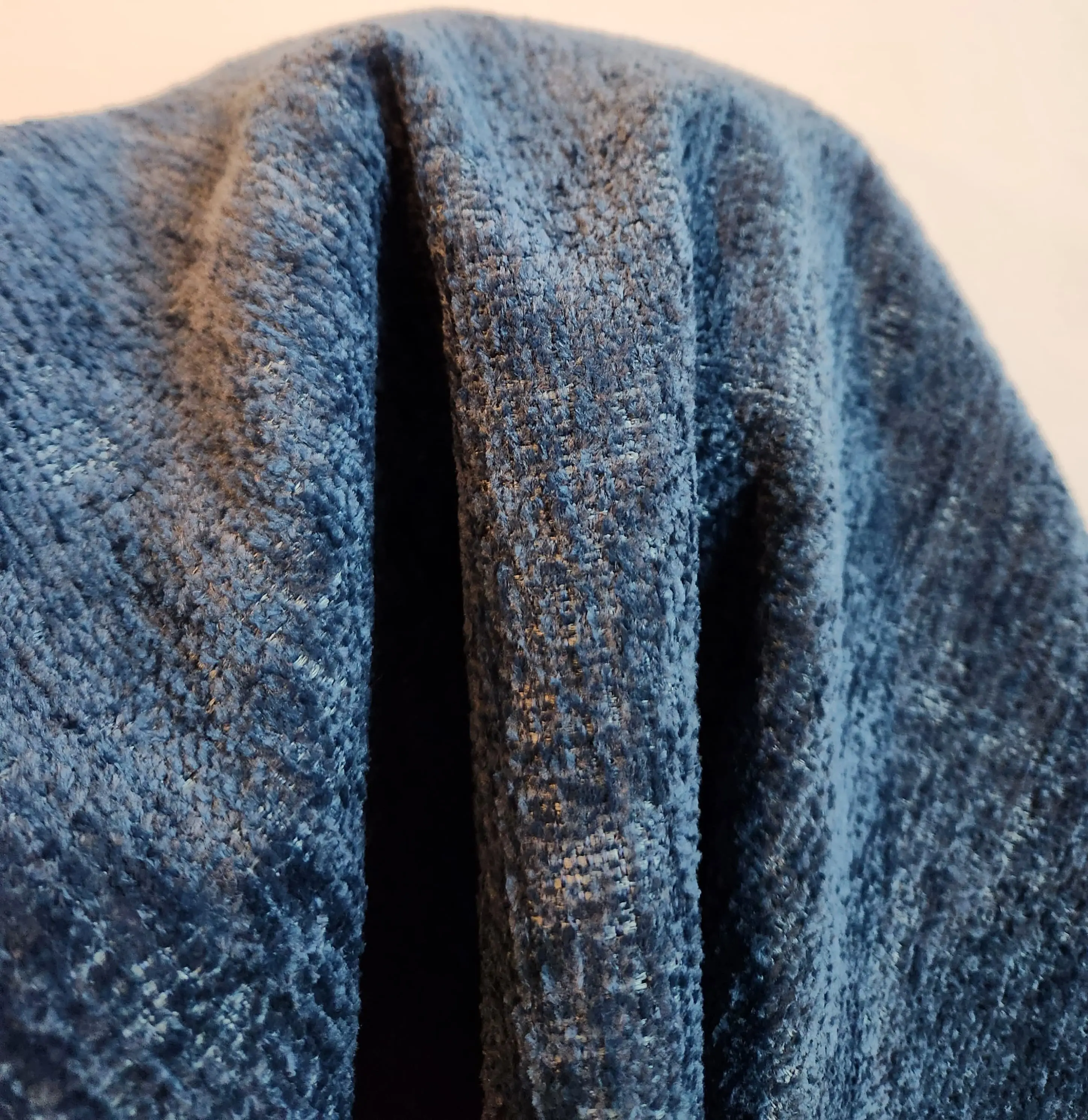 Premium Turkish Chenille Fabric in Denim Blue Color (55 inch width)