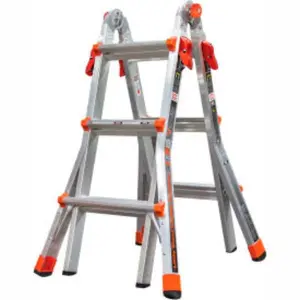Little Giant Ladders B2200539 Aluminum Velocity Extendable Telescopic Multi-Use Extension Ladder - Silver, 13 ft, Type 1A - 15413-001, Extendable Telescopic Ladders