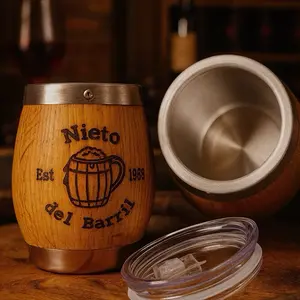 16oz Wine Cup with Lid white oak thermal take advantage of our free engravingn service and personalize your cup.