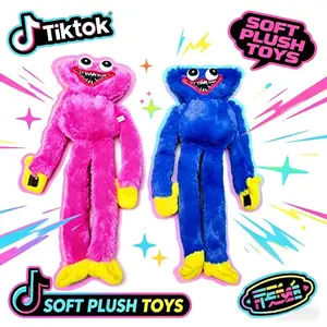 Huggy Wuggy Plush Toy 40cm, Poppy Playtime Cuddly Doll, Soft Stuffed Animal for Kids Birthday Gift