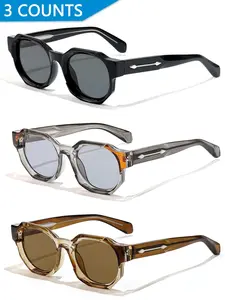 Unisex Vintage Trendy Sunglasses, Retro Sunglasses for Everyday Use, Fashion Accessories for Outdoor Activities